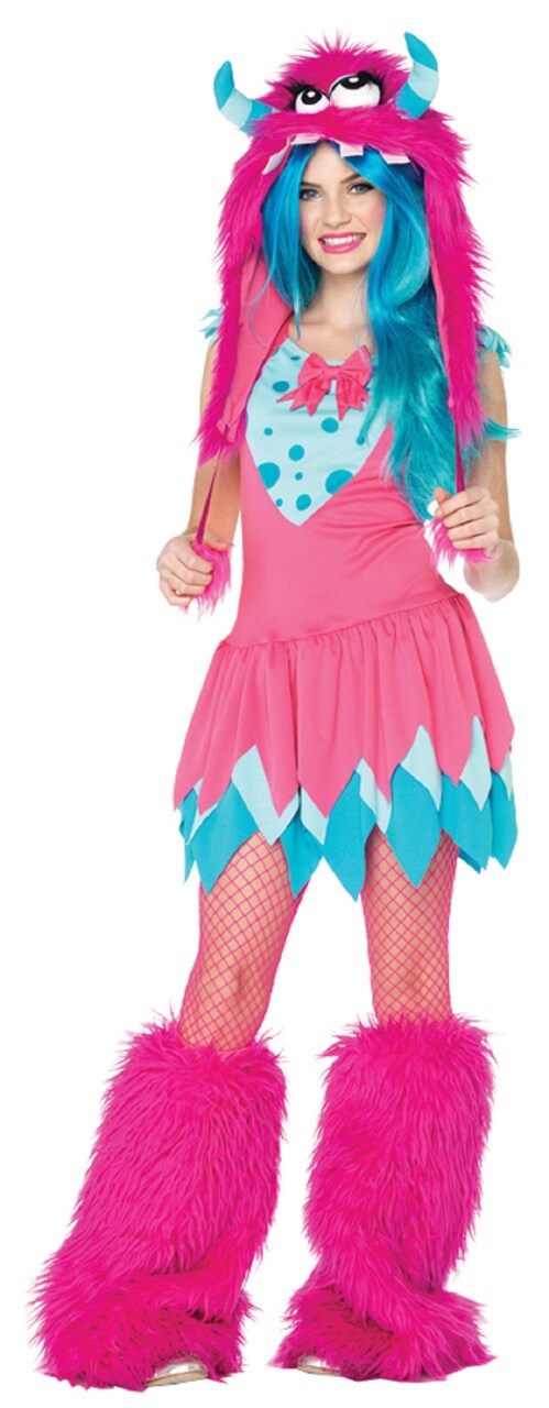 The Costume Center Pink and Blue Mischief Monster Teen Girl's Halloween Costume - Medium